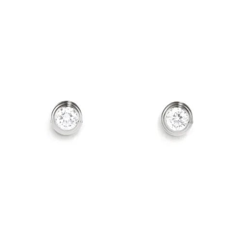 Cartier Stud Earrings Unisex White Gold