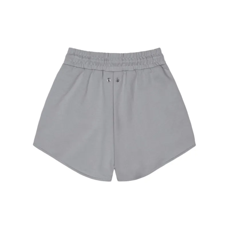 TEAM WANG Logo print Cotton Track Shorts-1