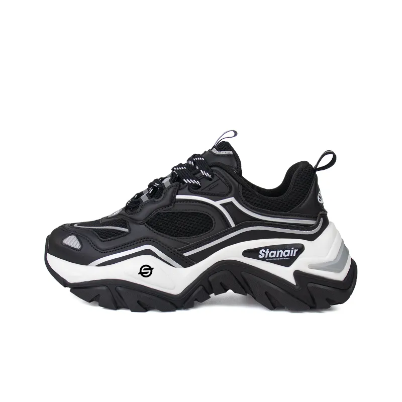 STANAIR Chunky Sneakers Women's Low Top Gray/White/Pink-12
