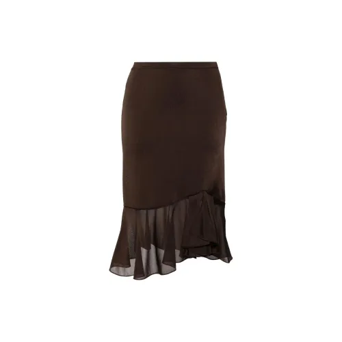 TOM FORD Casual Long Skirts Women's Chocolate Brown