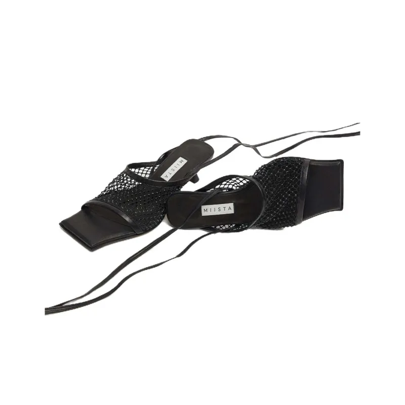 MIISTA Strap Sandals 5cm Women's Black-2