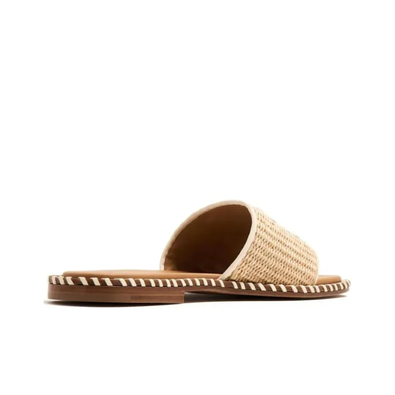 OFF-WHITE Twist Arrow-embroidered Raffia Slides Women's-2
