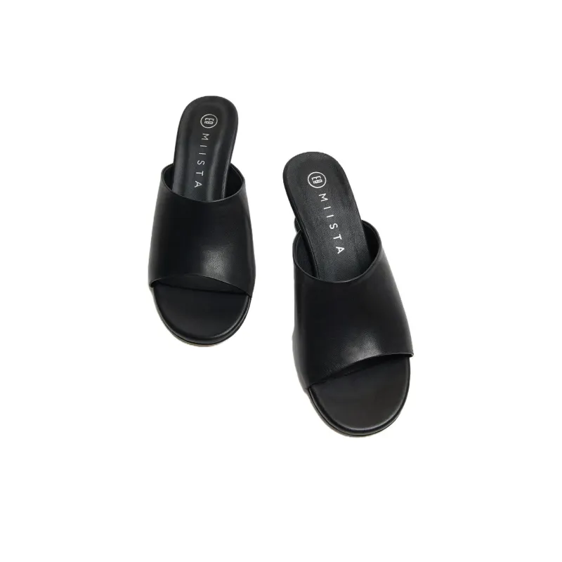 MIISTA Slide Slippers Women's Black-3