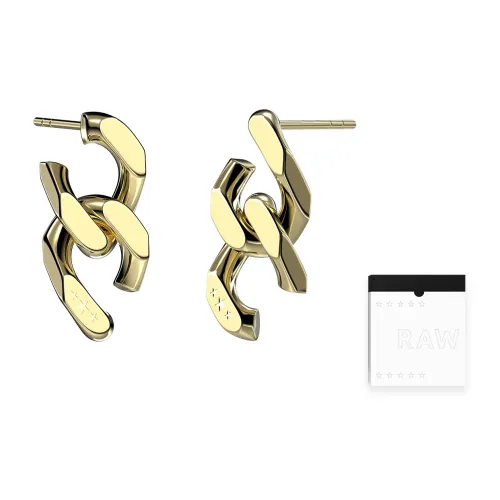 RAWNESS 티타늄 스틸 스터드 귀걸이 18K 골드 쌍 여성
