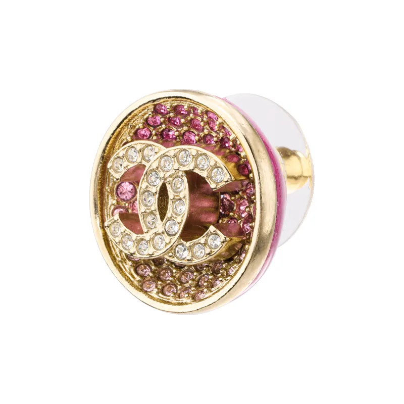 CHANEL Metal Stud Earrings Women's-1