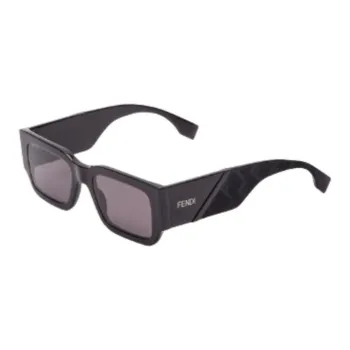 FENDI Acetate Rectangular Sunglasses Men's Black