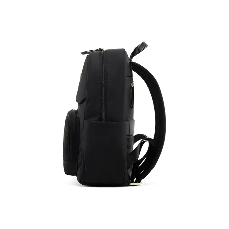 Teenmix Polyester With Synthetic Leather Backpack Medium Size Women's Black/Ecru-4