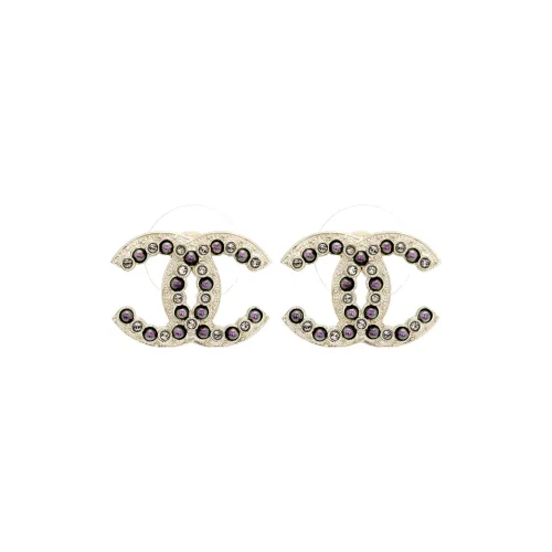 CHANEL Stud Earrings Women's Gold