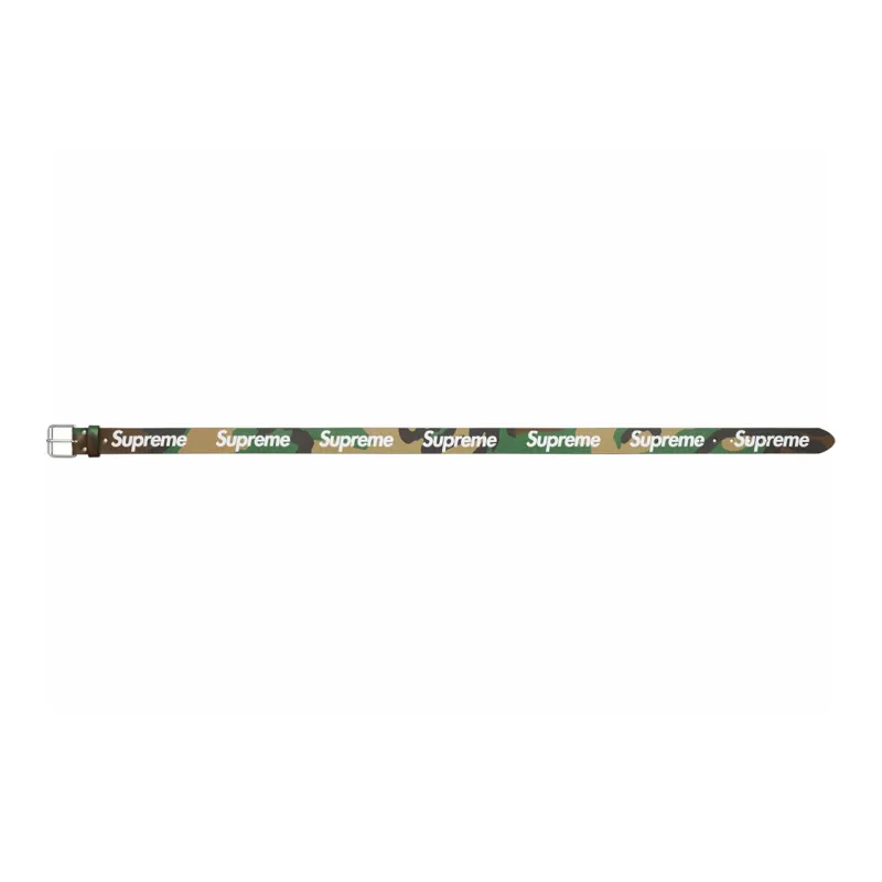 Supreme Cow Leather Belt Unisex Camouflage  -1