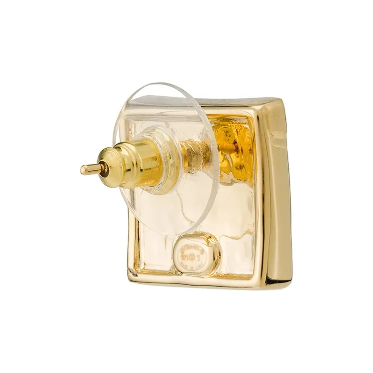CHANEL Square Stud Earrings Women's-2