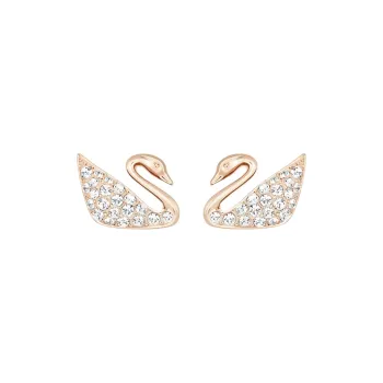 Swarovski Gold Plated Stud Earrings Women's Rose Gold
