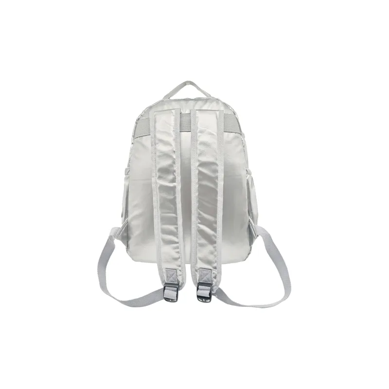 UNITE STAR Nylon Laptop Bag Backpack Medium Size Silver/Black-3