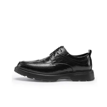 G.N.SHIJIA Dress Shoes Men Low Top Black/Brown