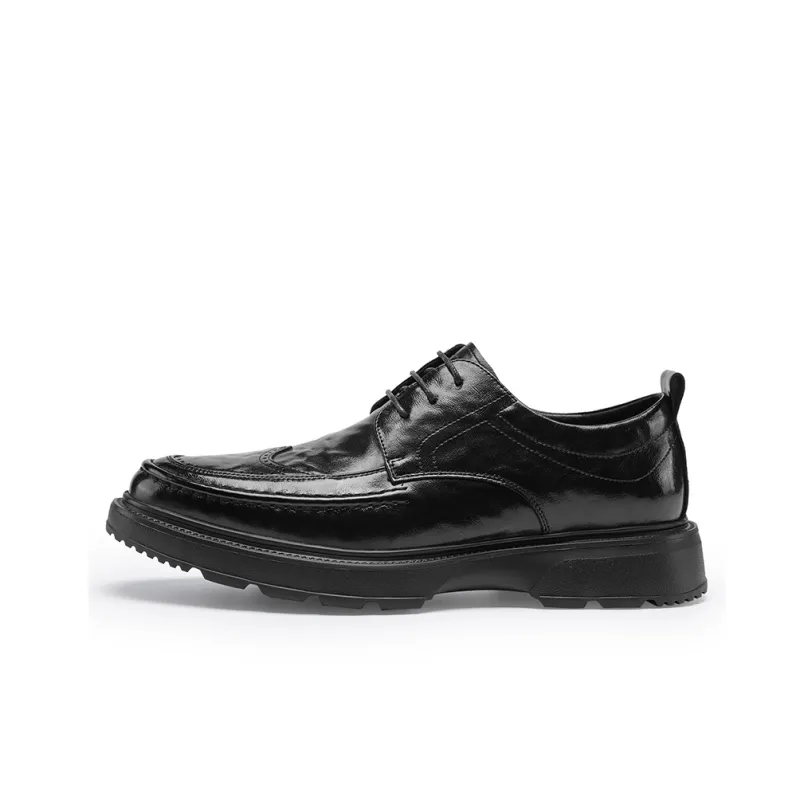 G.N.SHIJIA Dress Shoes Men Low Top Black/Brown-0