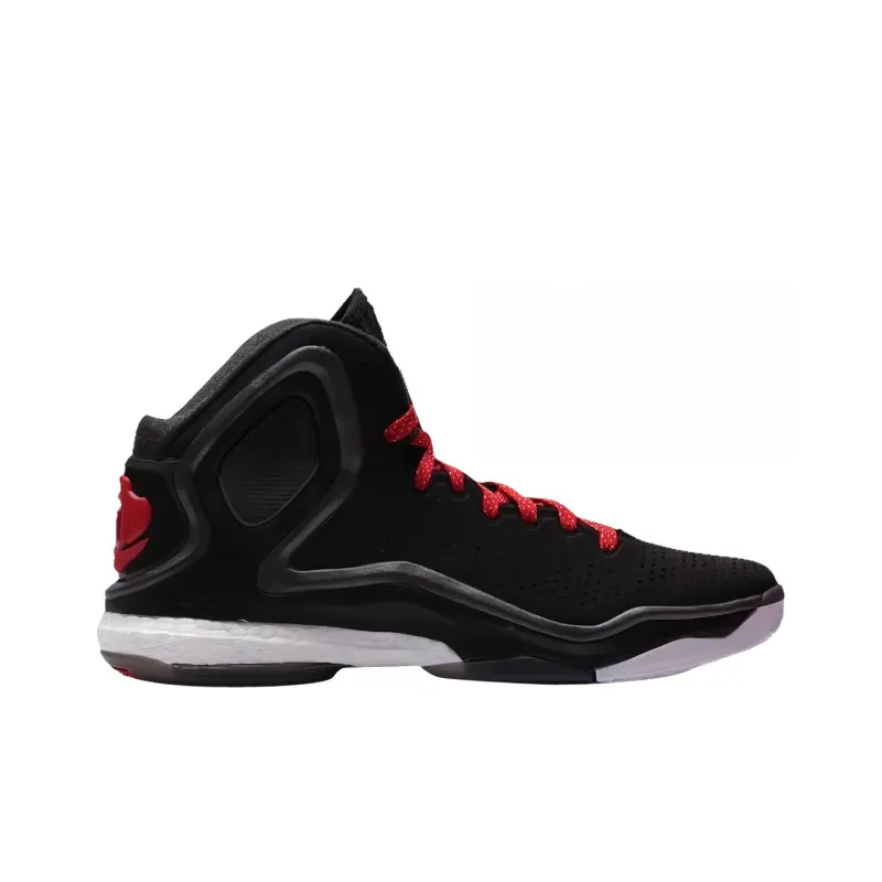 Adidas D Rose 5 Boost Cushioning, Wear Resistant Low Top Basketball Shoes Unisex Black Red-1