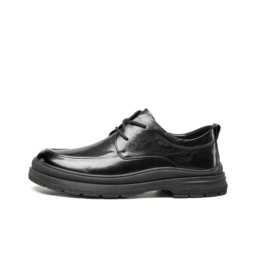 YEARCON Dress Shoes Men Low-Top Black