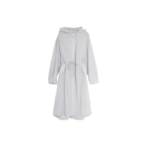 SETIROM Trench Coats Women's Gray Blue