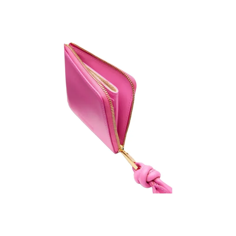 Jacquemus Cow Leather Coin Purses Card Holders Women's Pink-1