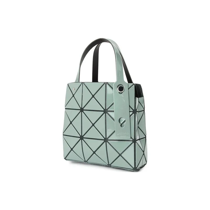 ISSEY MIYAKE CARAT Polyvinyl Chloride Resin Tote Bag Shopping Bag Handbag Women's Gray Green-3