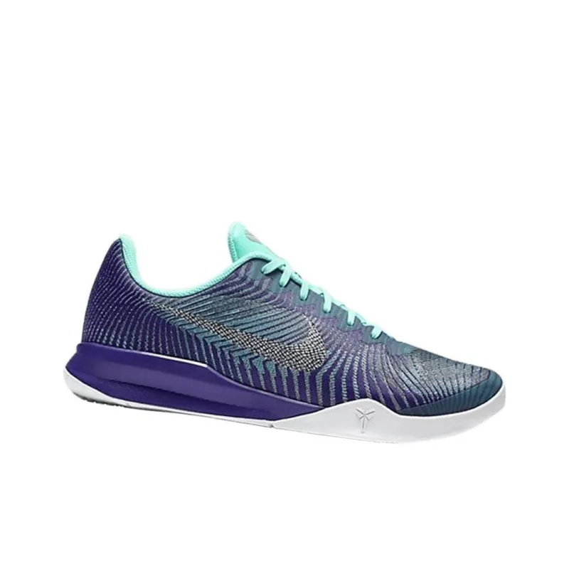 Nike Kobe Mentality 2 Wear-Resistant Low-Top Basketball Shoes Men's Blue Purple-1