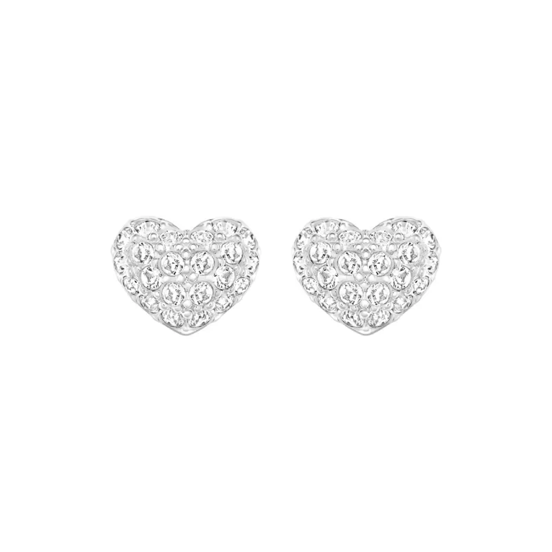 Swarovski Heart Stud Earrings Women's-0
