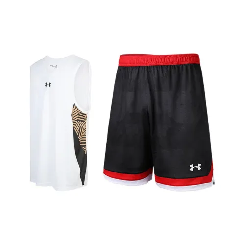 Under Armour Basketball Suits Men Set White+Black