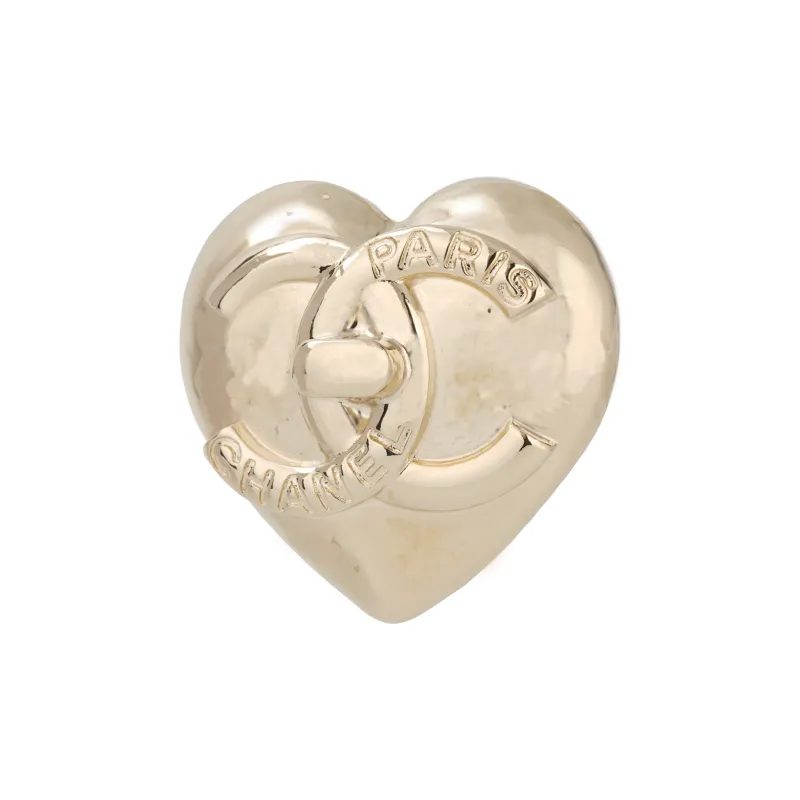 CHANEL Stud Earrings Women's Gold-2