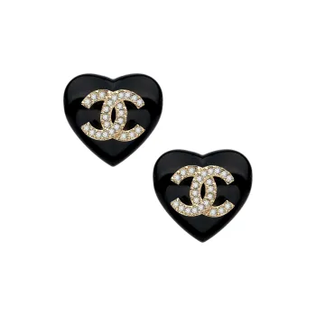 CHANEL Crystal Cc Brooch