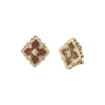 BUCCELLATI OPERA Stud Earrings Women's Red