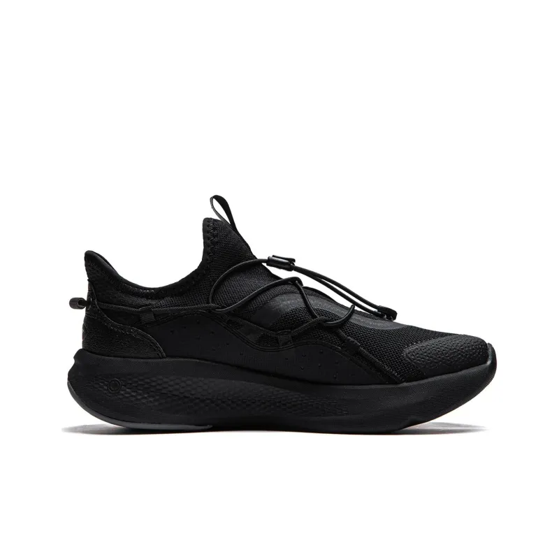 LiNing Cloud Ease Slip On Wear Resistant Breathable Cushioning Slip Resistant Low Top Casual Shoes Men's Black-1