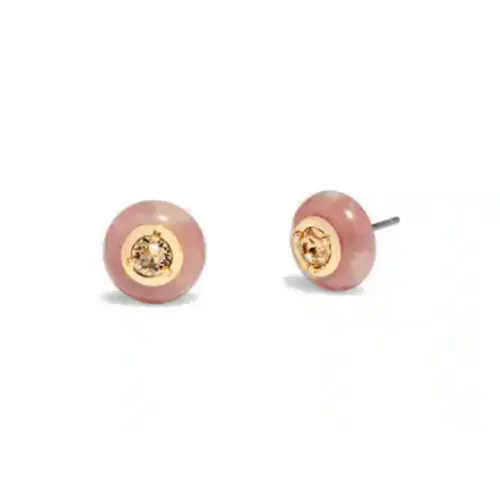 COACH Stud Earrings Women's Pink