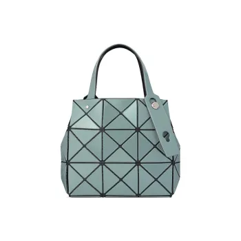 ISSEY MIYAKE CARAT Polyvinyl Chloride Resin Tote Bag Shopping Bag Handbag Women's Gray Green