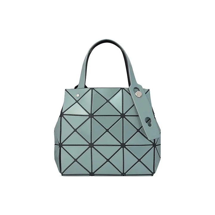 ISSEY MIYAKE CARAT Polyvinyl Chloride Resin Tote Bag Shopping Bag Handbag Women's Gray Green-0