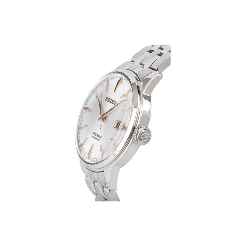 SEIKO Presage Series Mechanical Movement Watch Men's Watches Silver Dial-1