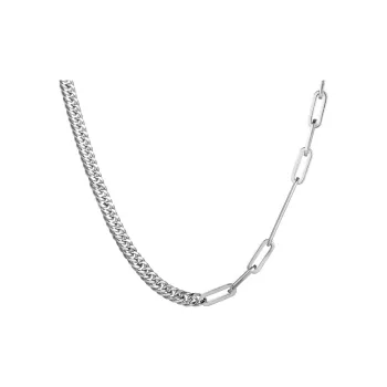 AKAK Titanium Steel Minimalist Hip Hop Style Collarbone Chain Sweater Chain Men's