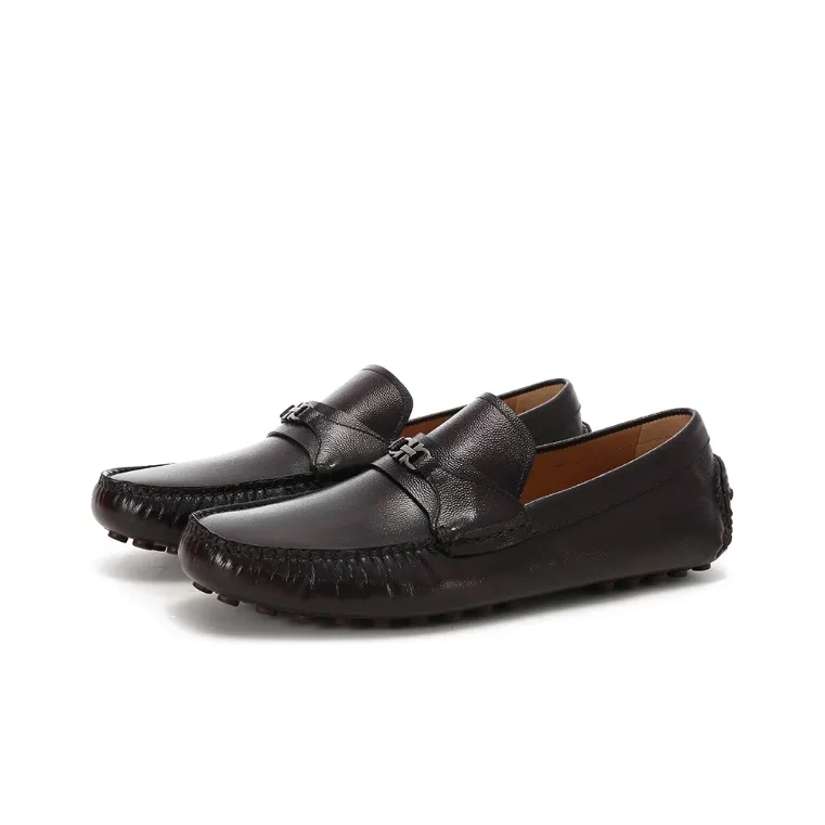 FERRAGAMO Gancini-buckle Leather Loafers-2