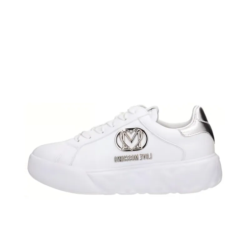 LOVE MOSCHINO Low-Top Skateboard Shoes Women's White-0