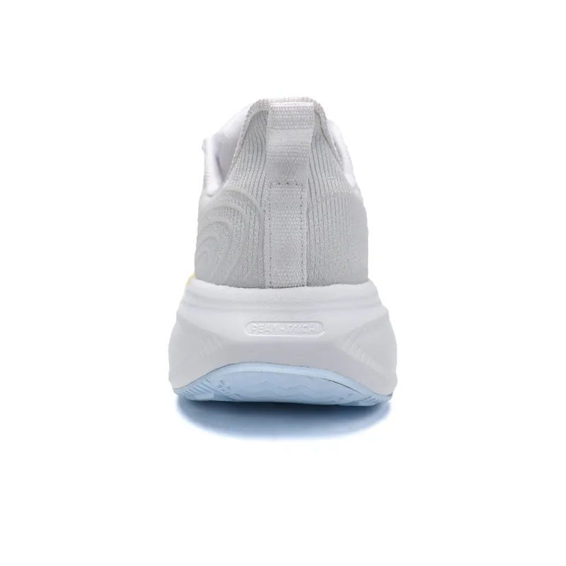 PEAK Cushioning Anti-Slip And Wear-Resistant Low-Top Running Shoes Men's Large White Orange Yellow-3