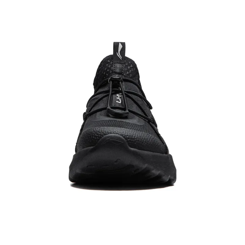 LiNing Cloud Ease Slip On Wear Resistant Breathable Cushioning Slip Resistant Low Top Casual Shoes Men's Black-4