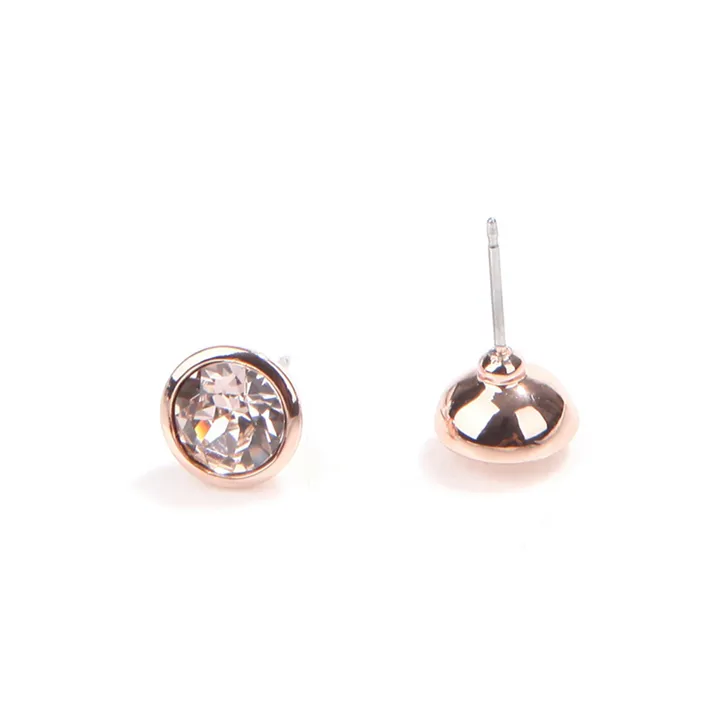 GIVENCHY Faux Crystal Stud Earrings Women's Rose Gold-1