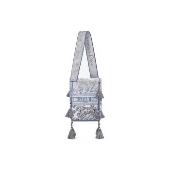 DIOR D Bubble Collection Fabric Bucket Bags Handbags Shoulder Bags Women's Blue