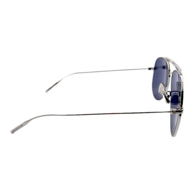 GIVENCHY Metal Aviator Sunglasses Men's Silver-2