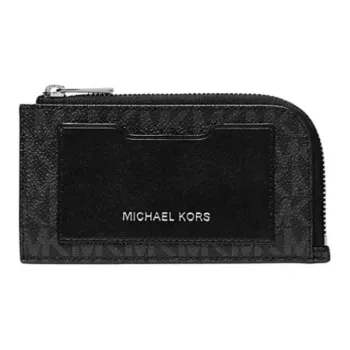 MICHAEL KORS Canvas Wallets Card Holders Men's Black