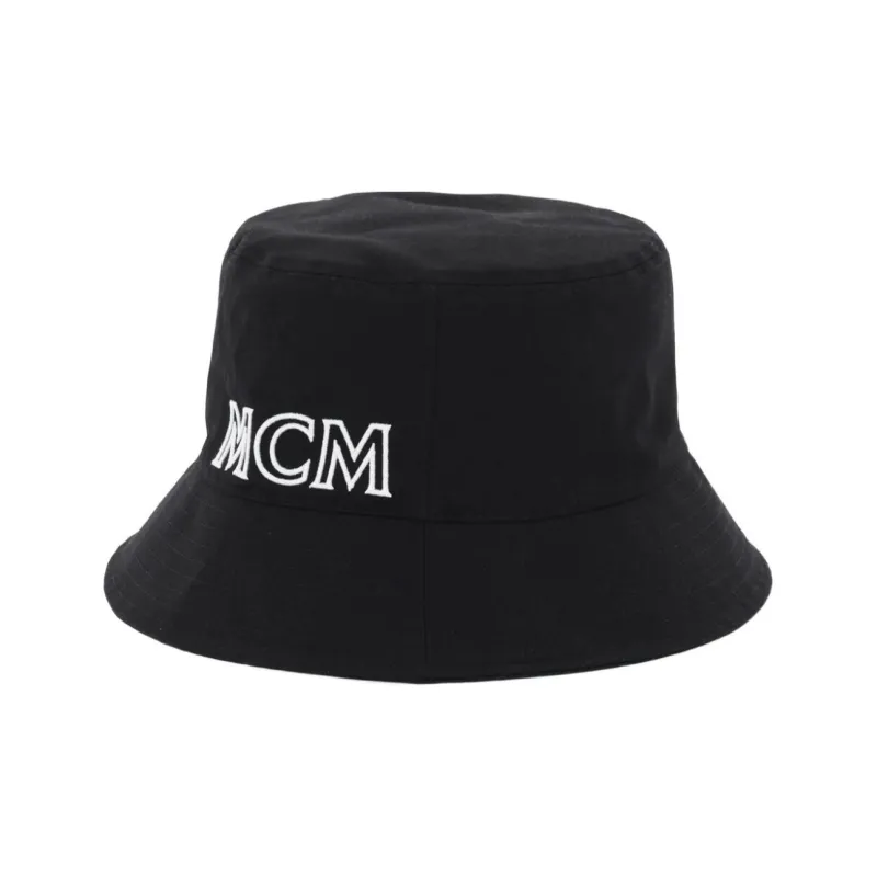 MCM Cotton Bucket Hats Unisex Black-0
