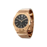 Rose Steel Band Rose Case Black Dial