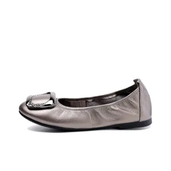 Rich Birds Top Grain Cow Leather Casual Single Shoes 2cm Women's