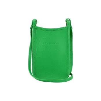 LONGCHAMP Le Foulonné Cow Leather Shoulder Bag, Crossbody Bag Women's Green