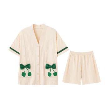 Lan Miao Pajama Set Women's Apricot