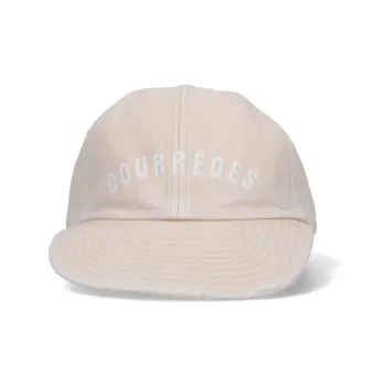 COURREGES Ac Embroidered Washed Cap