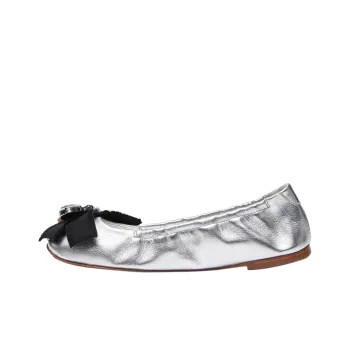 Casadei Queen Bee Leather Ballerina Shoes